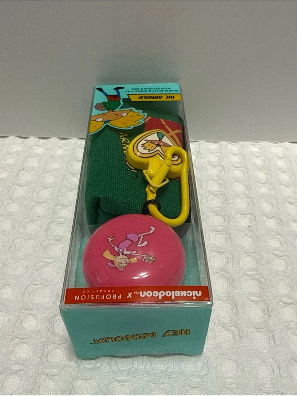 Nickelodeon Profusion Cosmetics, Oh Arnold Lip & Cheek With Keychain Bag.